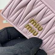 Miu Miu Matelassé nappa leather card holder 5MC076_AFPP_F0E18 8x10.5 cm - 6