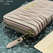 Miu Miu Matelassé Nappa Leather Zip Around Wallet 20x10 cm - 6