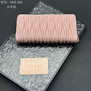 Miu Miu Matelassé Nappa Leather Zip Around Wallet 20x10 cm - 3