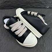 Rick Owens Jumbo Lace Padded Sneaks Low Black Milk RU02C7893-311 - 6