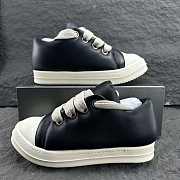 Rick Owens Jumbo Lace Padded Sneaks Low Black Milk RU02C7893-311 - 5