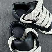 Rick Owens Jumbo Lace Padded Sneaks Low Black Milk RU02C7893-311 - 2