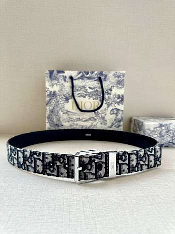 Dior Homme 21FW Oblique Logo Jacquard Belt 4333PLYSE H05E