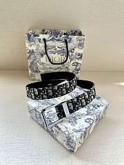 Dior Homme 21FW Oblique Logo Jacquard Belt 4333PLYSE H05E - 3