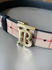 Burberry Reversible Check TB Belt - 4