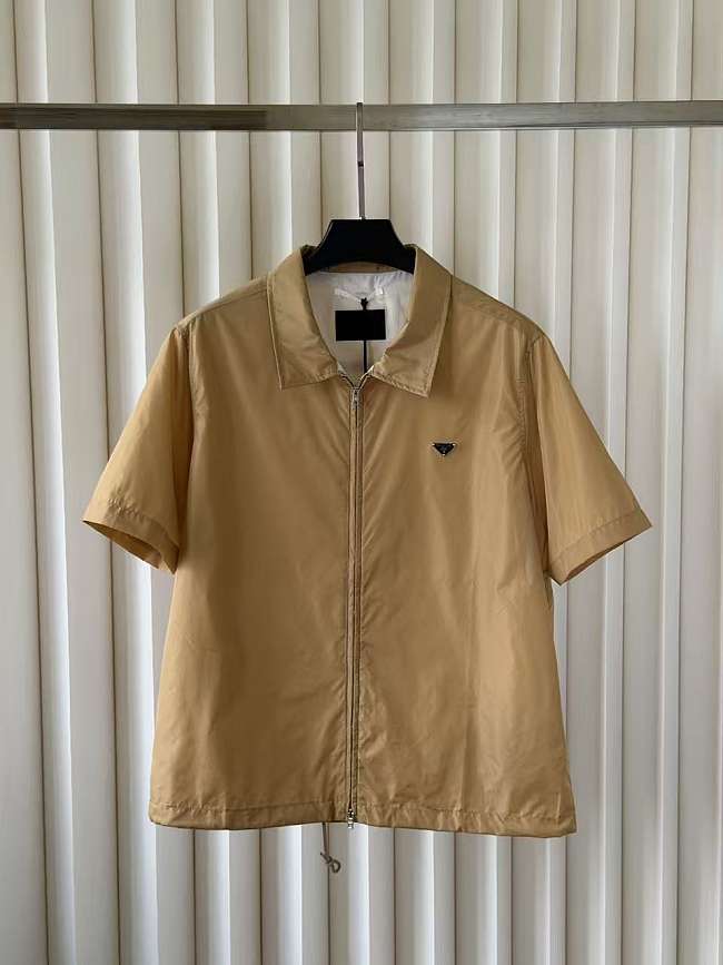 Prada Short-sleeved Re-Nylon zipper shirt - 1