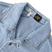 LOEWE x Paula's Ibiza Denim Anagram Short-Sleeve Shirt  - 6