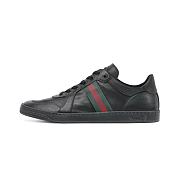 Gucci Stretch Low-Top Sneaker Black Leather 865441 AAGFF 1048 - 1