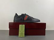 Gucci Stretch Low-Top Sneaker Black Leather 865441 AAGFF 1048 - 4