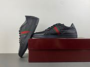 Gucci Stretch Low-Top Sneaker Black Leather 865441 AAGFF 1048 - 3