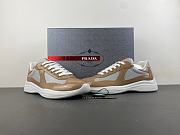 Prada America's Cup Logo Patch Patent Beige Sneaker - 6