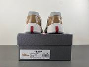 Prada America's Cup Logo Patch Patent Beige Sneaker - 5
