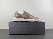 Prada America's Cup Logo Patch Patent Beige Sneaker - 4