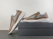 Prada America's Cup Logo Patch Patent Beige Sneaker - 2