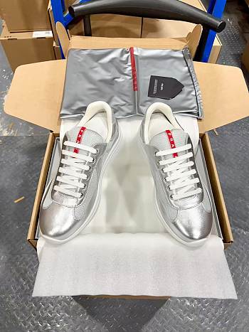 Prada America's Cup bling silver leather
