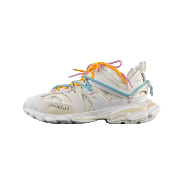 Balenciaga Track Trail Laces Sneaker in white, orange, blue and pink polyurethane, polyester and polyamide 800590WTRHK9745 - 1