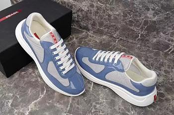 Prada America's Cup patent leather sneakers in blue