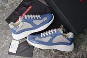 Prada America's Cup patent leather sneakers in blue - 3