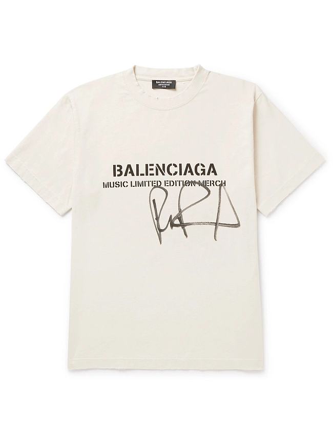 Balenciaga RuPaul Oversized T-shirt Chalky White/Black - 1
