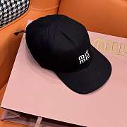 Miu Miu Logo-Embroidered Drawstring Denim Baseball Cap - 4