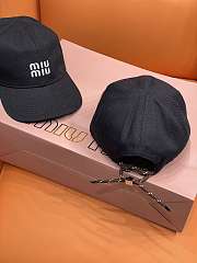 Miu Miu Logo-Embroidered Drawstring Denim Baseball Cap - 3