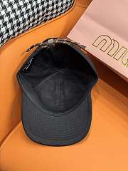 Miu Miu Logo-Embroidered Drawstring Denim Baseball Cap - 2