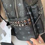 MCM Stark Backpack In Visetos Black 33x41x15cm - 3