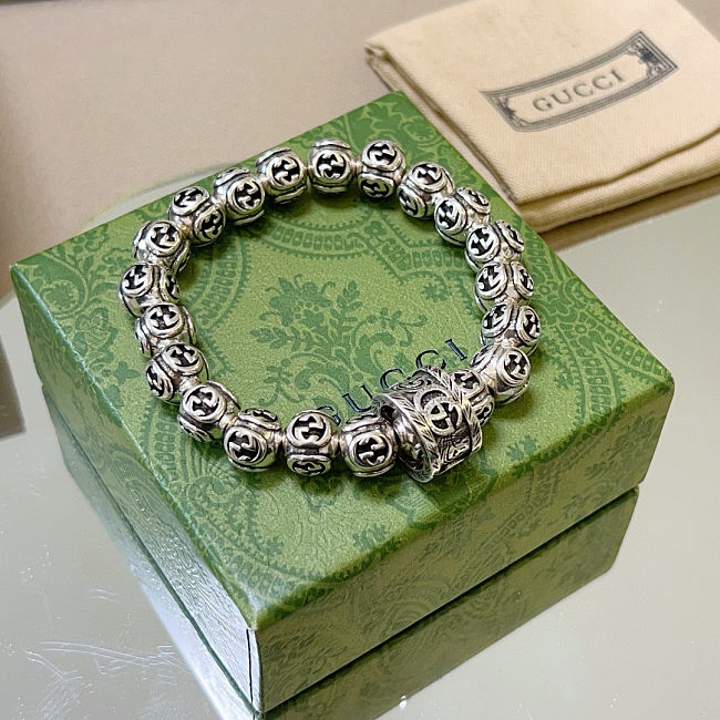 Gucci Interlocking G Engraved Boule Bracelet - 1