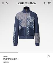 Louis Vuitton Monogram Color-Blocked Checkerboard Knit Zipper Jacket - 5