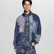 Louis Vuitton Monogram Color-Blocked Checkerboard Knit Zipper Jacket - 4