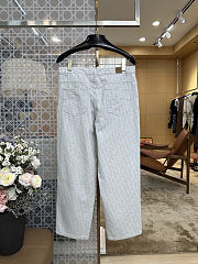 DIOR All-over Monogram Straight-Leg Jeans - 6