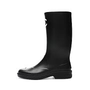 Chanel Rubber Rain Boots Black G39620 - 1