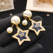 Dior Latest Style Blue Star Earrings - 3