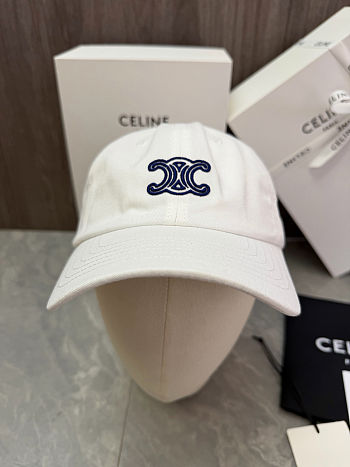 Celine Triomphe Richelieu Cap white