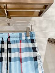 Burberry Silk Twill Check Shorts Pale Blue - 6