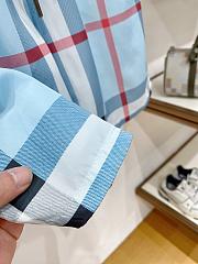 Burberry Silk Twill Check Shorts Pale Blue - 3