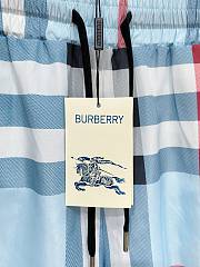 Burberry Silk Twill Check Shorts Pale Blue - 2