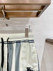 Burberry Check Silk Twill Shorts Cream - 5