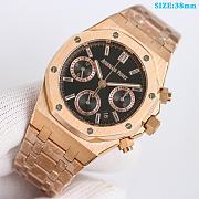 Audemars Piguet Royal Oak Selfwinding Chronograph 38mm Pink Gold Baguette Diamond Dial - 6