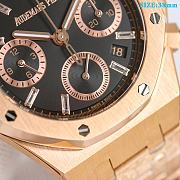 Audemars Piguet Royal Oak Selfwinding Chronograph 38mm Pink Gold Baguette Diamond Dial - 2