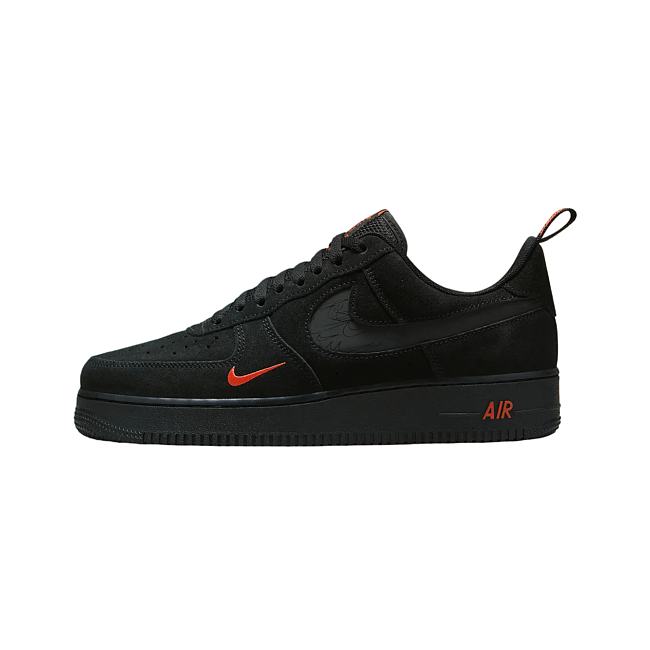Nike Air Force 1 07 LV8 Reflective Swoosh Black Crimson DZ4514-001 - 1